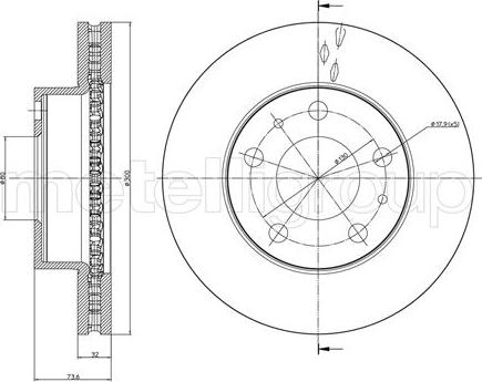 Metelli 23-0885C - Brake Disc autospares.lv