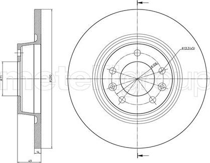 Metelli 23-0888C - Brake Disc autospares.lv