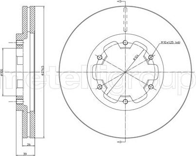 Metelli 23-0349 - Brake Disc autospares.lv