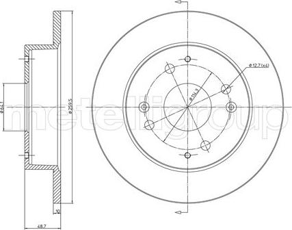 Metelli 23-0361 - Brake Disc autospares.lv