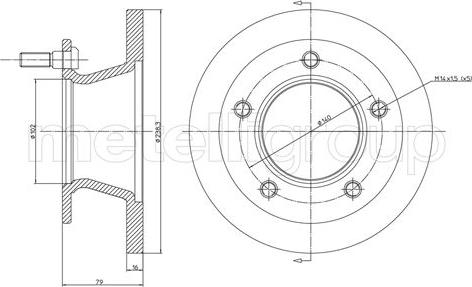 Metelli 23-0308 - Brake Disc autospares.lv