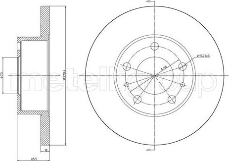 Metelli 23-0339 - Brake Disc autospares.lv