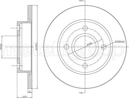 Metelli 23-0377 - Brake Disc autospares.lv