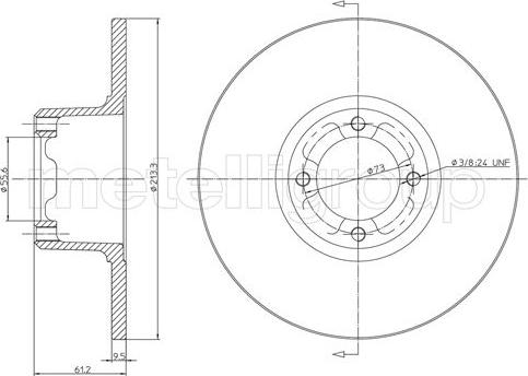 Metelli 23-0220 - Brake Disc autospares.lv