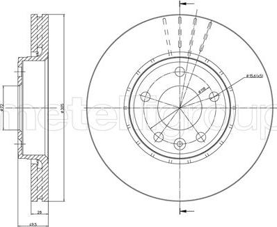 Metelli 23-0798 - Brake Disc autospares.lv