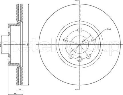 Metelli 23-0792 - Brake Disc autospares.lv