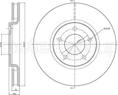 Metelli 23-0780C - Brake Disc autospares.lv