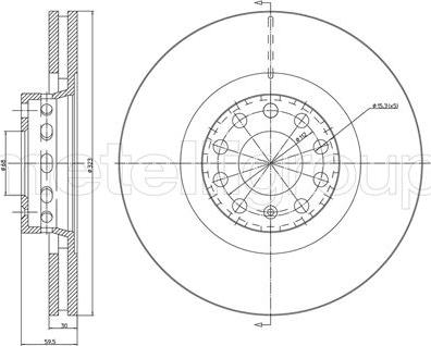 Metelli 23-0737C - Brake Disc autospares.lv