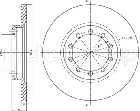 Metelli 23-1469C - Brake Disc autospares.lv