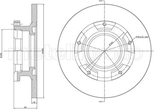 Metelli 23-1547 - Brake Disc autospares.lv