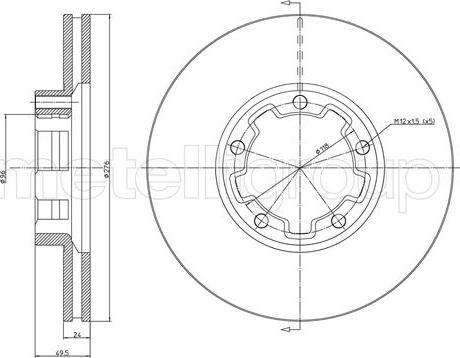 Metelli 23-1557 - Brake Disc autospares.lv