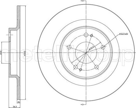 Metelli 23-1521C - Brake Disc autospares.lv