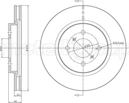 Metelli 23-1668C - Brake Disc autospares.lv