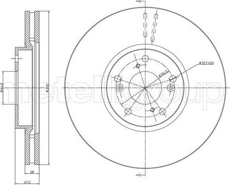 Metelli 23-1686C - Brake Disc autospares.lv