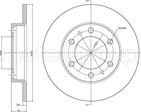 Metelli 23-1671C - Brake Disc autospares.lv