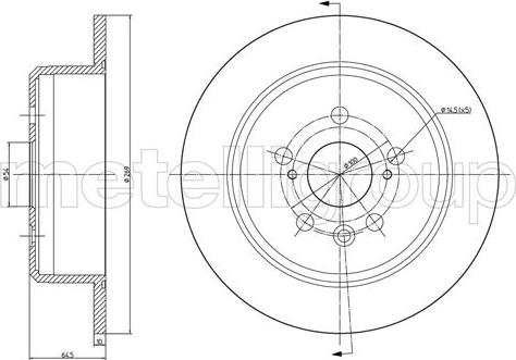 Metelli 23-1672C - Brake Disc autospares.lv