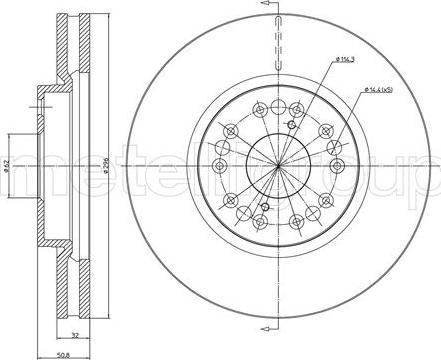 Metelli 23-1054C - Brake Disc autospares.lv