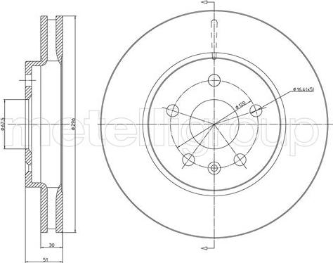 Metelli 23-1006C - Brake Disc autospares.lv