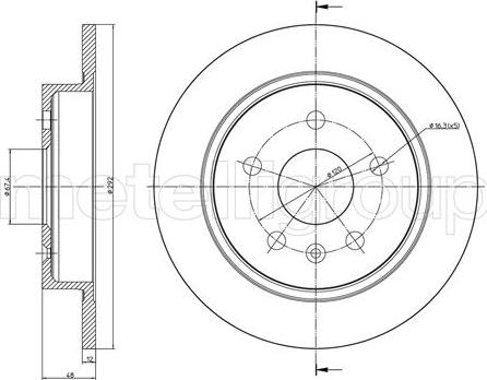 Metelli 23-1008C - Brake Disc autospares.lv