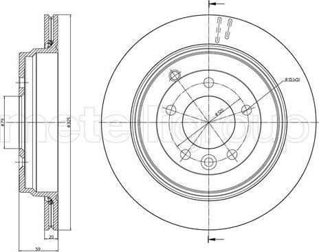 Metelli 23-1019C - Brake Disc autospares.lv