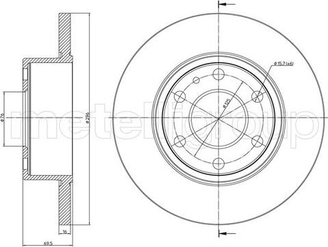 Metelli 23-1038C - Brake Disc autospares.lv