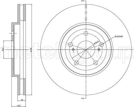 Metelli 23-1167C - Brake Disc autospares.lv