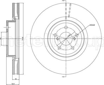 Metelli 23-1188C - Brake Disc autospares.lv