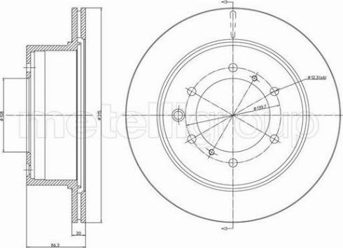 Metelli 23-1129C - Brake Disc autospares.lv