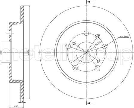 Metelli 23-1398C - Brake Disc autospares.lv