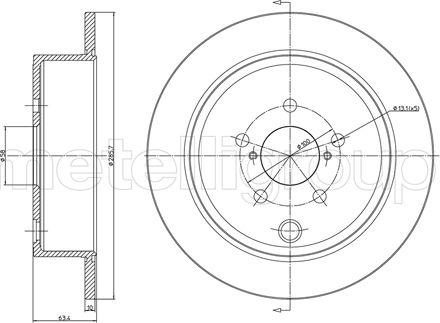 Metelli 23-1337C - Brake Disc autospares.lv