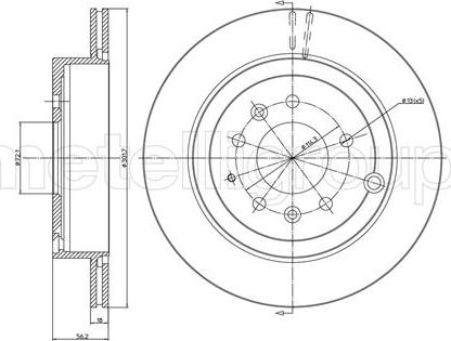 Metelli 23-1222C - Brake Disc autospares.lv