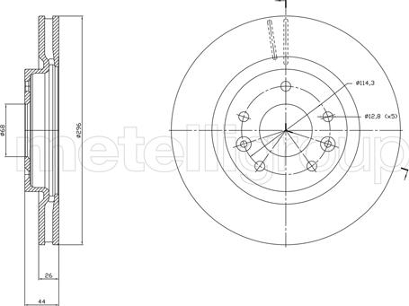 Metelli 23-1762C - Brake Disc autospares.lv