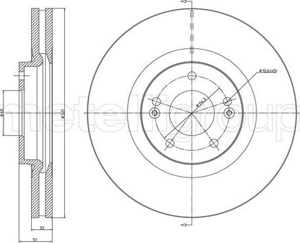 Metelli 23-1701C - Brake Disc autospares.lv