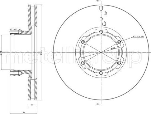 Metelli 23-1714 - Brake Disc autospares.lv