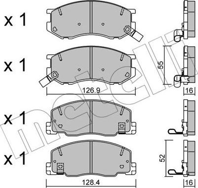 Metelli 22-0456-0 - Brake Pad Set, disc brake autospares.lv