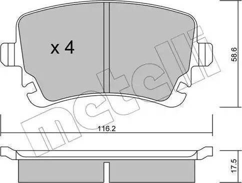 RIDER RD.3323.DB1557 - Brake Pad Set, disc brake autospares.lv