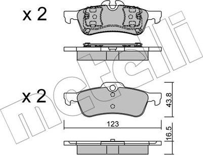 Metelli 22-0556-0 - Brake Pad Set, disc brake autospares.lv