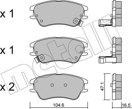 Metelli 22-0502-0 - Brake Pad Set, disc brake autospares.lv