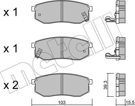 Metelli 22-0514-0 - Brake Pad Set, disc brake autospares.lv