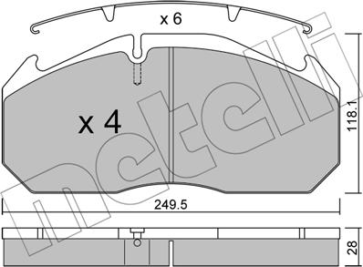 Metelli 22-0586-0 - Brake Pad Set, disc brake autospares.lv