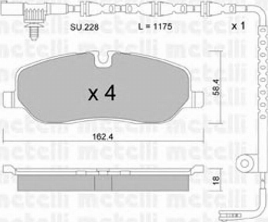 Metelli 2206930K - Brake Pad Set, disc brake autospares.lv