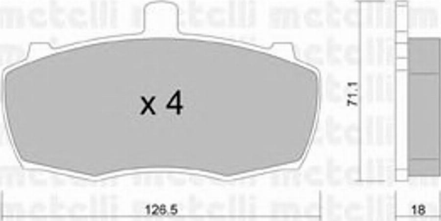 Metelli 2206920 - Brake Pad Set, disc brake autospares.lv