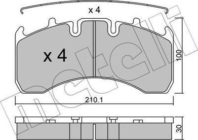 Metelli 22-0650-0 - Brake Pad Set, disc brake autospares.lv