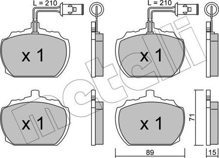 Metelli 22-0678-1 - Brake Pad Set, disc brake autospares.lv