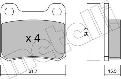 Metelli 22-0092-1 - Brake Pad Set, disc brake autospares.lv