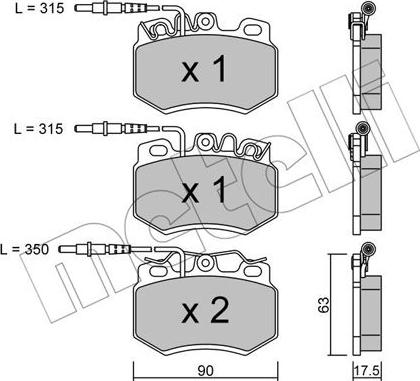 Metelli 22-0049-2 - Brake Pad Set, disc brake autospares.lv