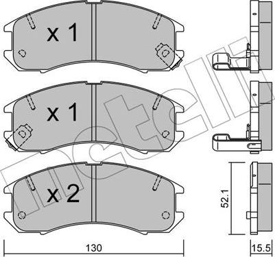 Metelli 22-0068-0 - Brake Pad Set, disc brake autospares.lv