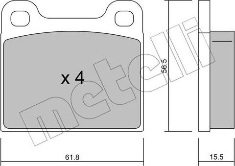 Metelli 22-0003-4 - Brake Pad Set, disc brake autospares.lv