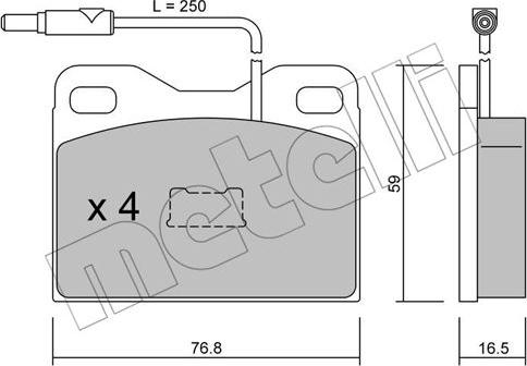 Metelli 22-0015-3 - Brake Pad Set, disc brake autospares.lv