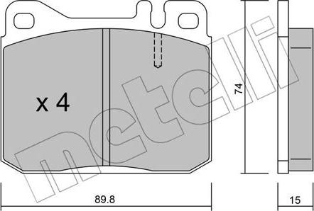 Metelli 22-0011-0 - Brake Pad Set, disc brake autospares.lv